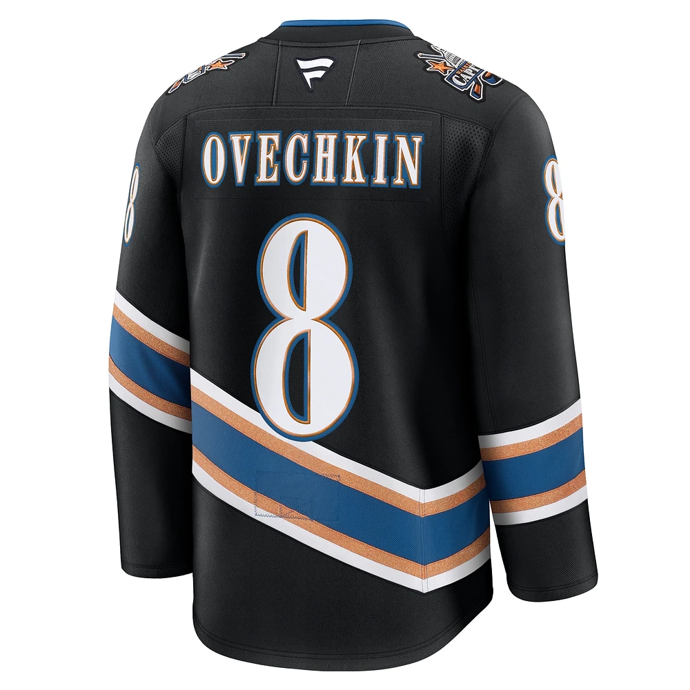 Men's Fanatics Alexander Ovechkin Black Washington Capitals Alternate 50th Anniversary Premium Jersey