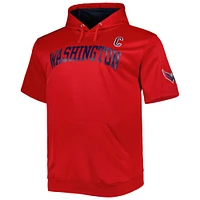 Men's Fanatics Alexander Ovechkin Red Washington Capitals Big & Tall Captain Patch Name Number Pullover Hoodie