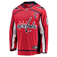 Men's Fanatics Alexander Ovechkin Red Washington Capitals Captain Patch Home Breakaway Jersey