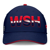Men's Fanatics Navy/Red Washington Capitals Authentic Pro Rink Team Code Flex Hat