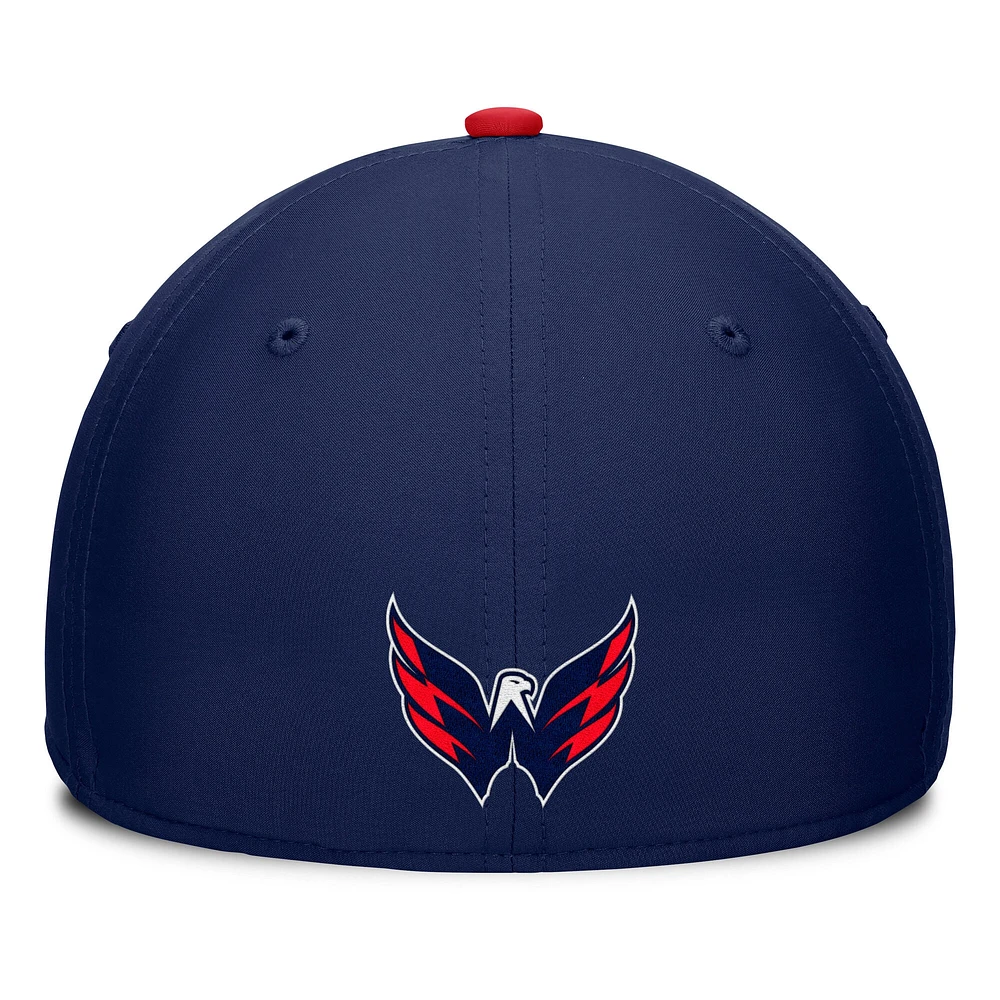 Men's Fanatics Navy/Red Washington Capitals Authentic Pro Rink Team Code Flex Hat