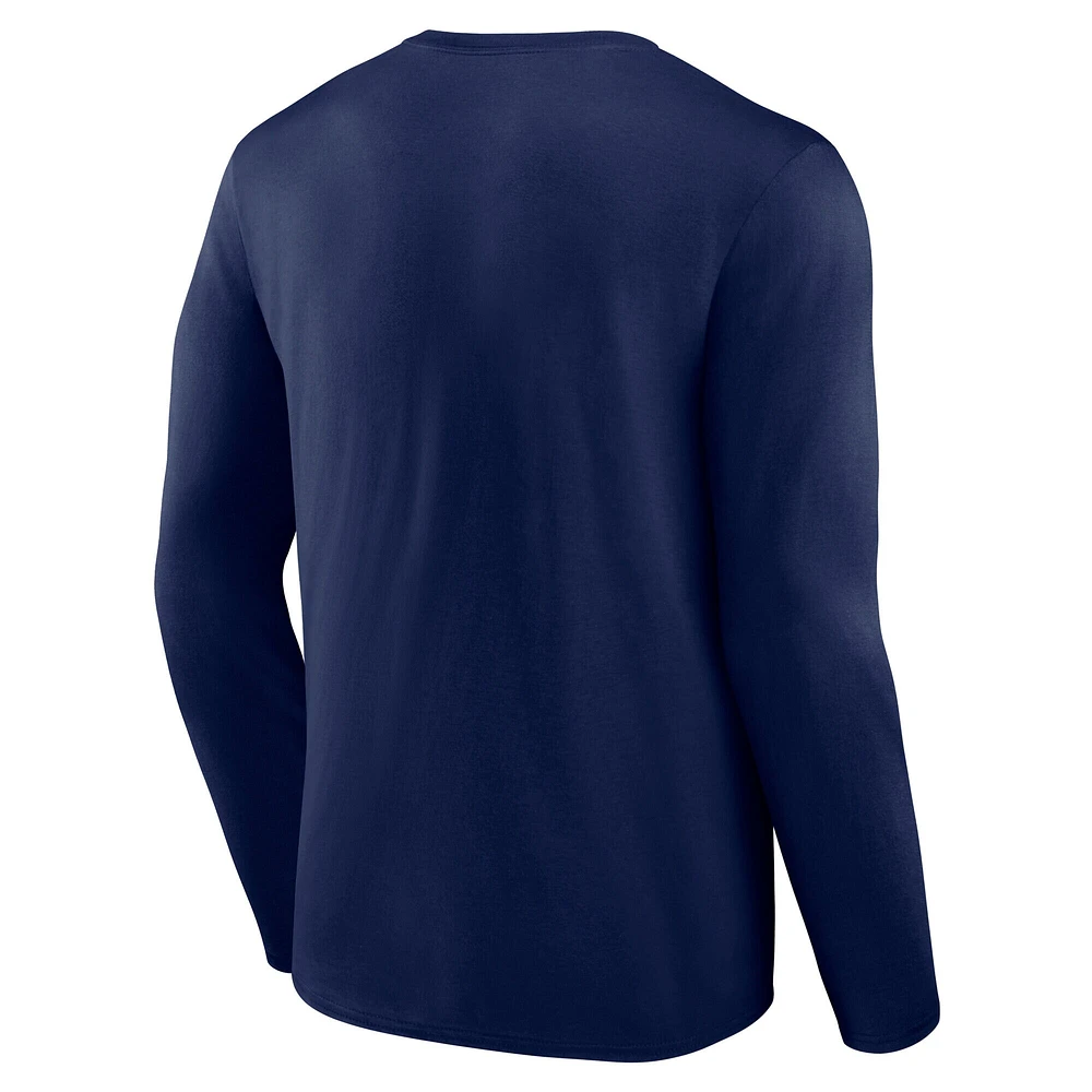 Men's Fanatics  Navy Washington Capitals Authentic Pro Core Primary Long Sleeve T-Shirt