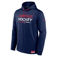 Men's Fanatics  Navy Washington Capitals Authentic Pro Pullover Hoodie
