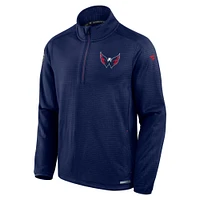 Men's Fanatics  Navy Washington Capitals Authentic Pro Rink Quarter-Zip Jacket