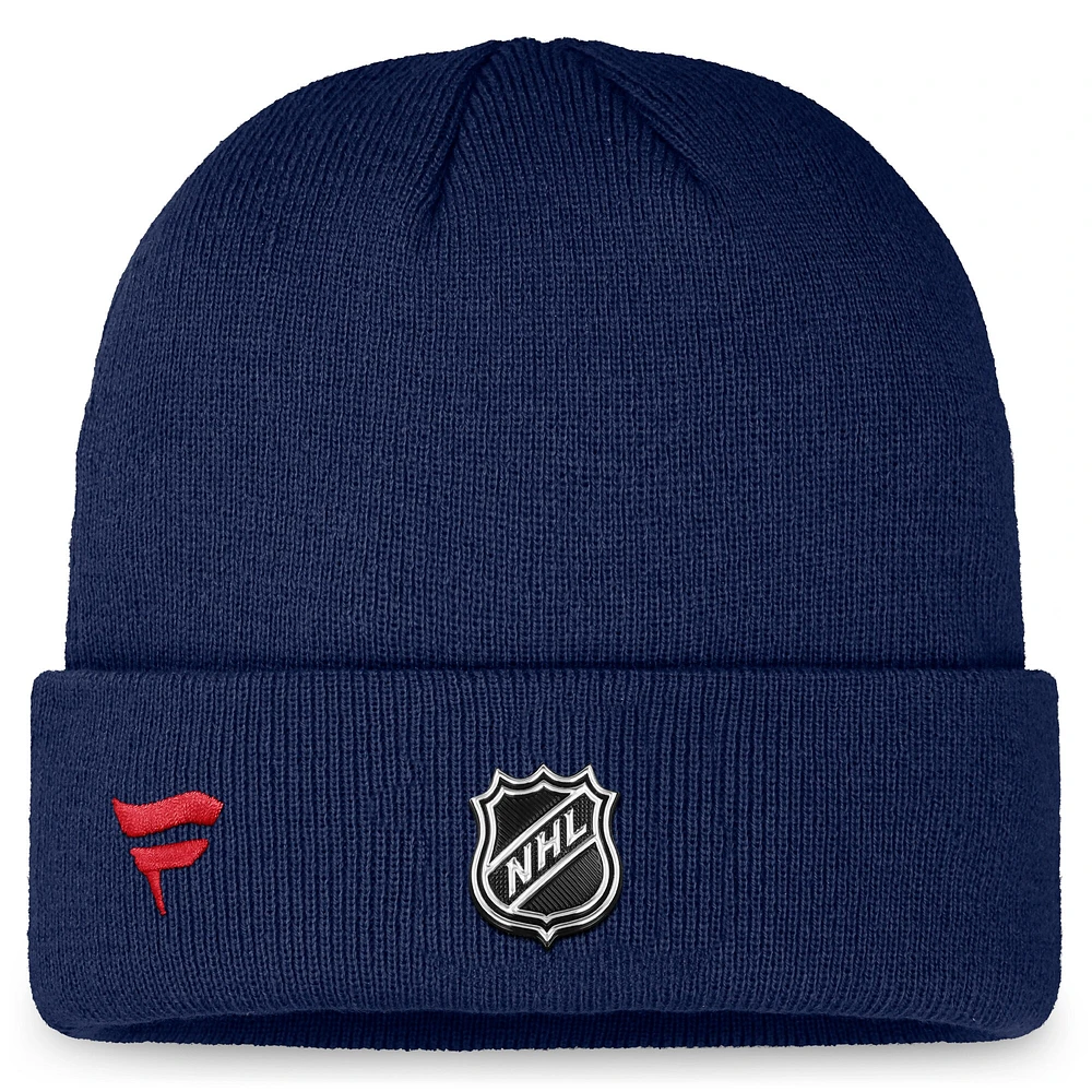 Men's Fanatics Navy Washington Capitals Authentic Pro Training Camp Cuffed Knit Hat
