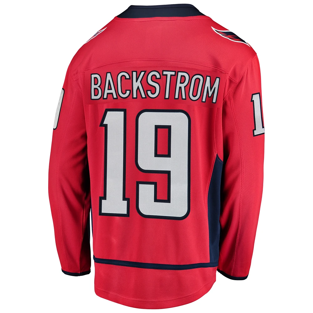 Maillot de joueur échappé des Capitals Washington Fanatics Nicklas Backstrom pour hommes, rouge