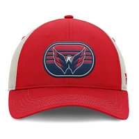 Men's  Fanatics  Red/Gray Washington Capitals 2025 Stanley Cup Playoffs Locker Room Trucker Adjustable Hat