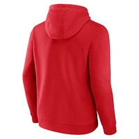 Sweat à capuche en polaire Authentic Pro Core Primary pour homme Fanatics Red Washington Capitals