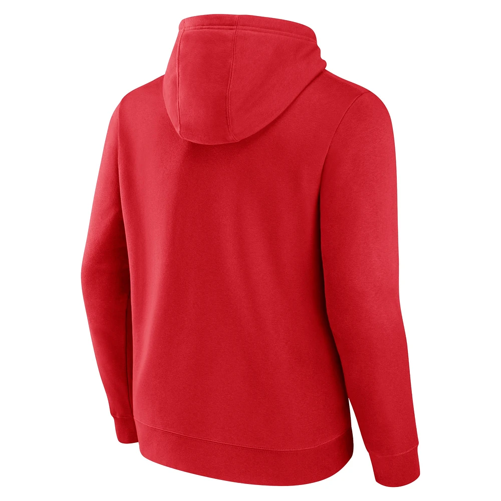 Men's Fanatics Red Washington Capitals Authentic Pro Secondary Pullover Hoodie