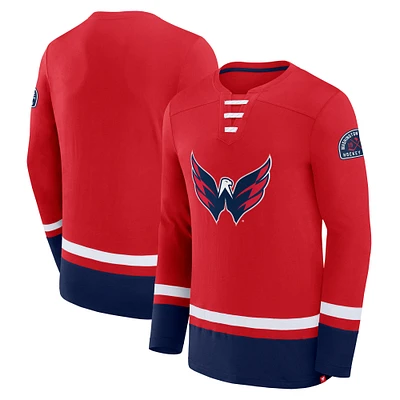 T-shirt à manches longues High Point pour homme, rouge, fanatiques, Washington Capitals