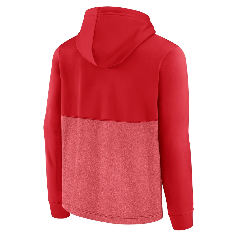 Men's Fanatics Red Washington Capitals Successful Tri-Blend Pullover Hoodie