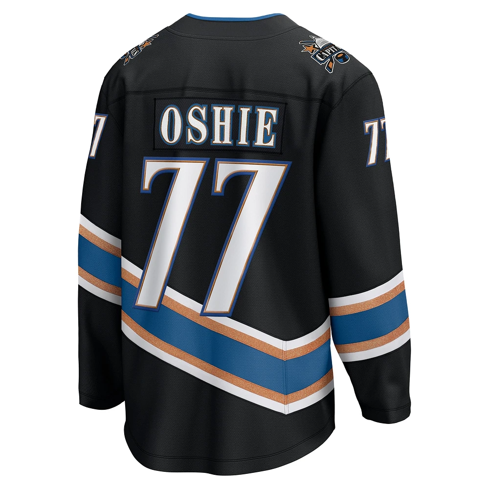 Men's Fanatics TJ Oshie Black Washington Capitals Alternate 50th Anniversary Premier Breakaway Player Jersey