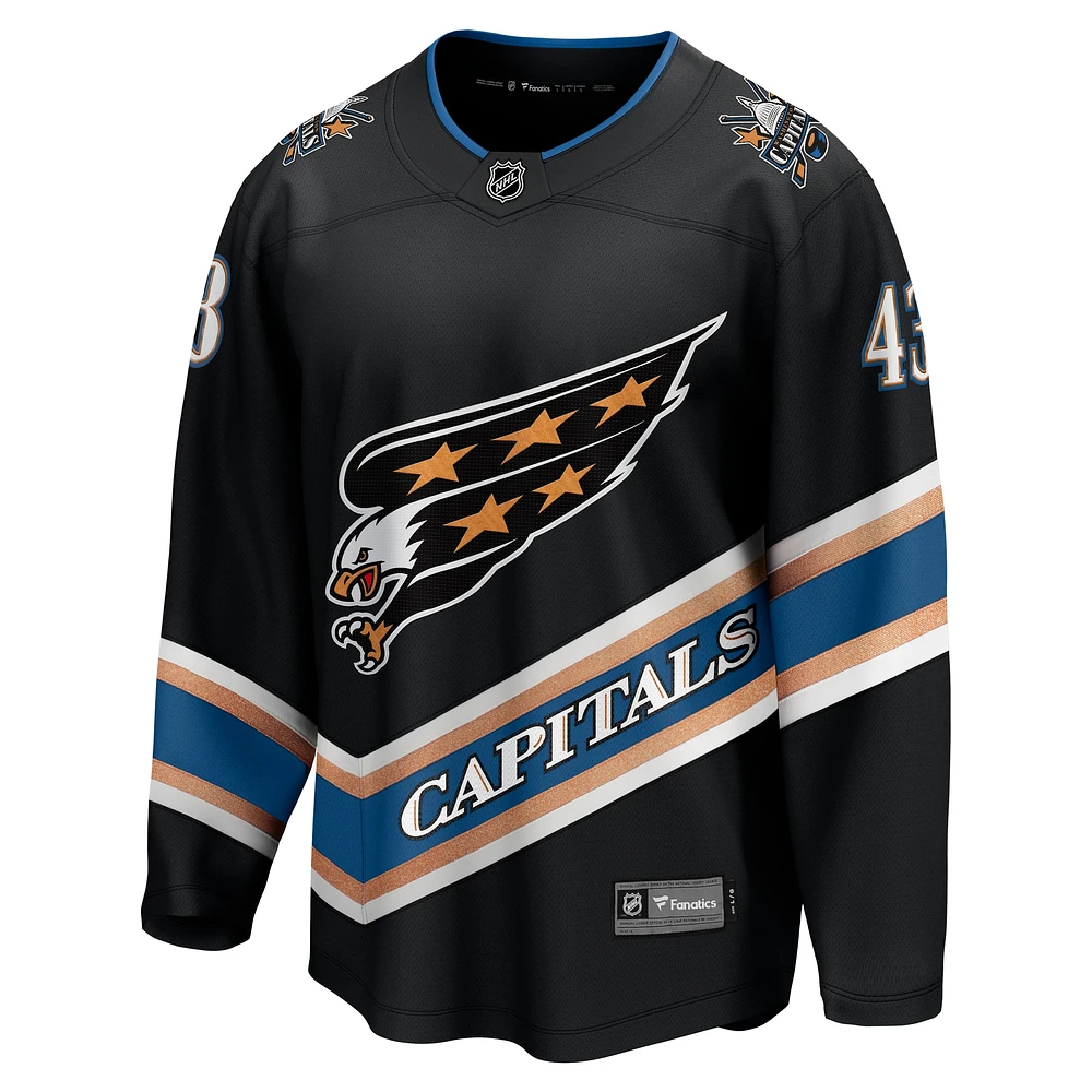 Men's Fanatics Tom Wilson Black Washington Capitals Alternate 50th Anniversary Premier Breakaway Player Jersey