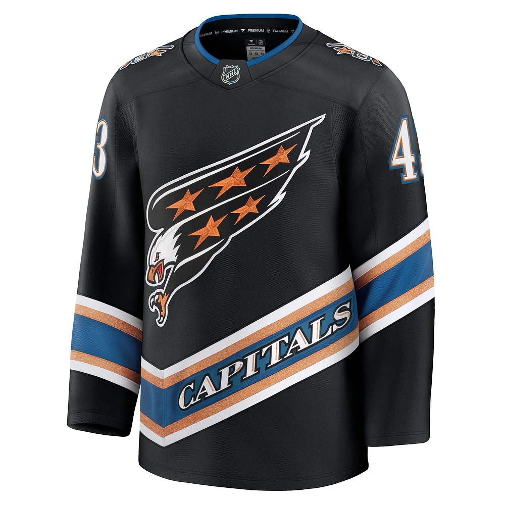 Men's Fanatics Tom Wilson Black Washington Capitals Alternate 50th Anniversary Premium Jersey