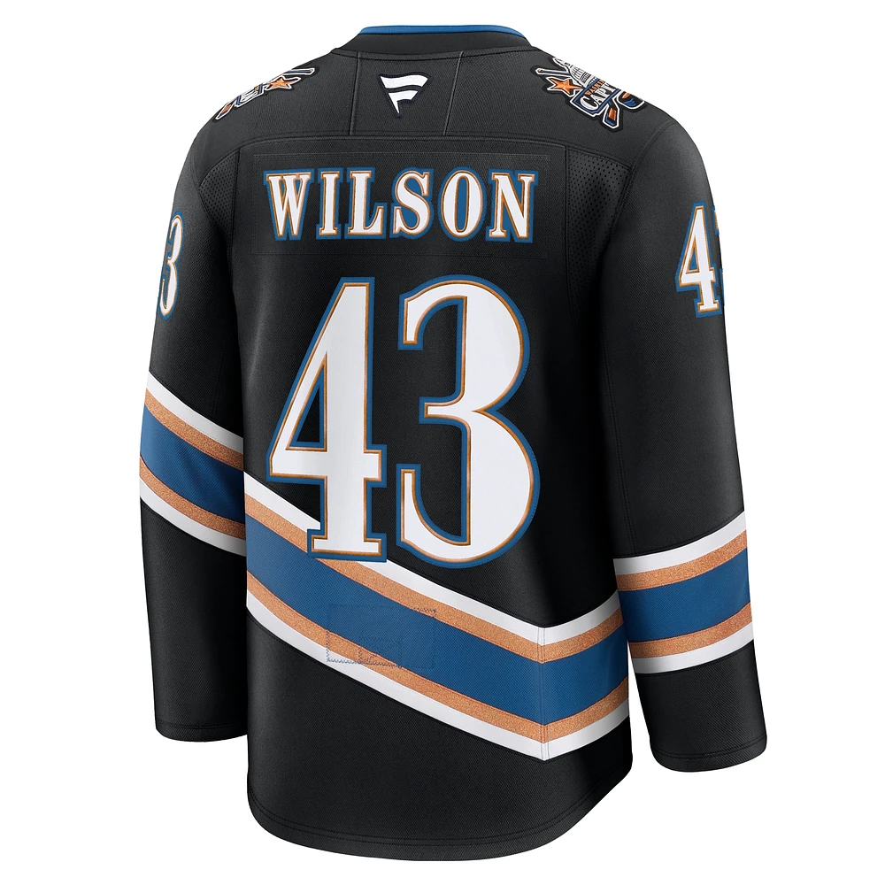 Men's Fanatics Tom Wilson Black Washington Capitals Alternate 50th Anniversary Premium Jersey