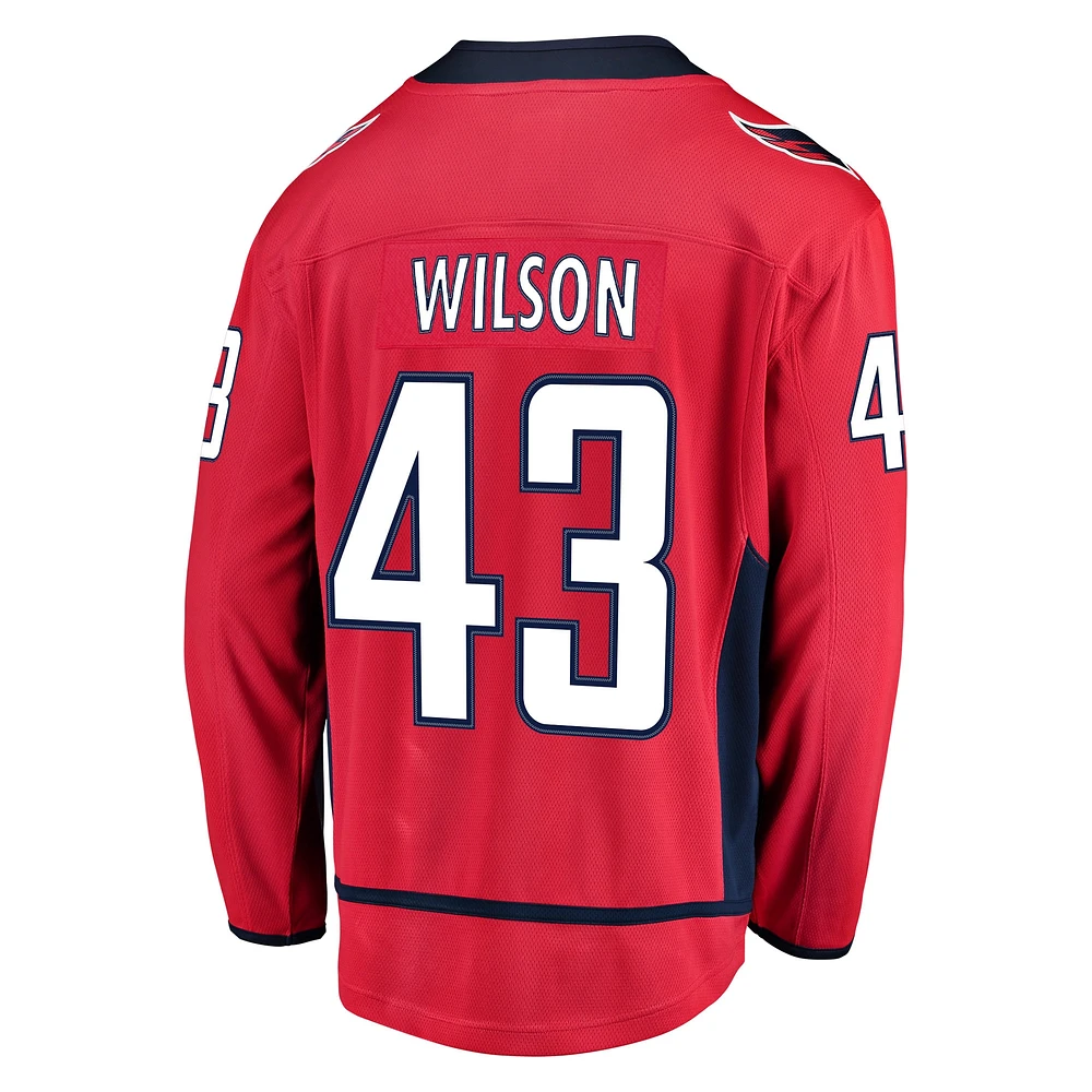 Men's Fanatics Tom Wilson Red Washington Capitals Home Breakaway Player Jersey
