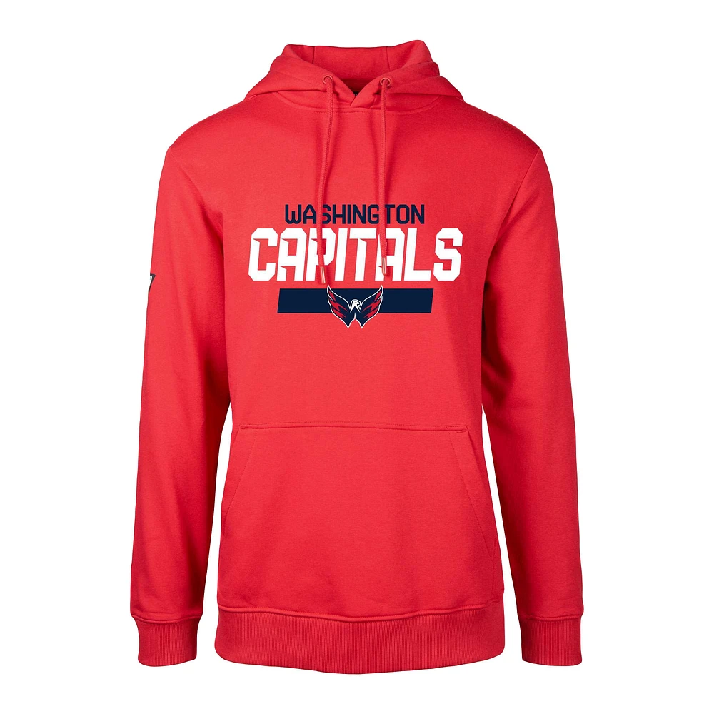 Men's Levelwear Alexander Ovechkin Red Washington Capitals Podium Name & Number Pullover Hoodie