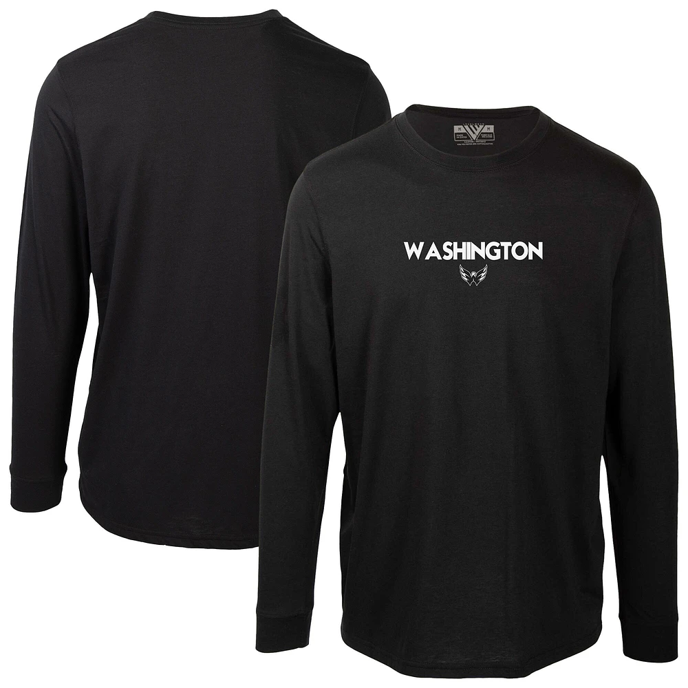T-shirt à manches longues Oscar City Capsule pour homme, noir, Washington Capitals