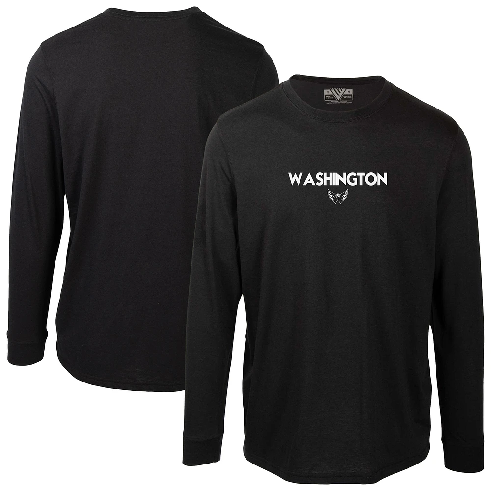 T-shirt à manches longues Oscar City Capsule pour homme, noir, Washington Capitals