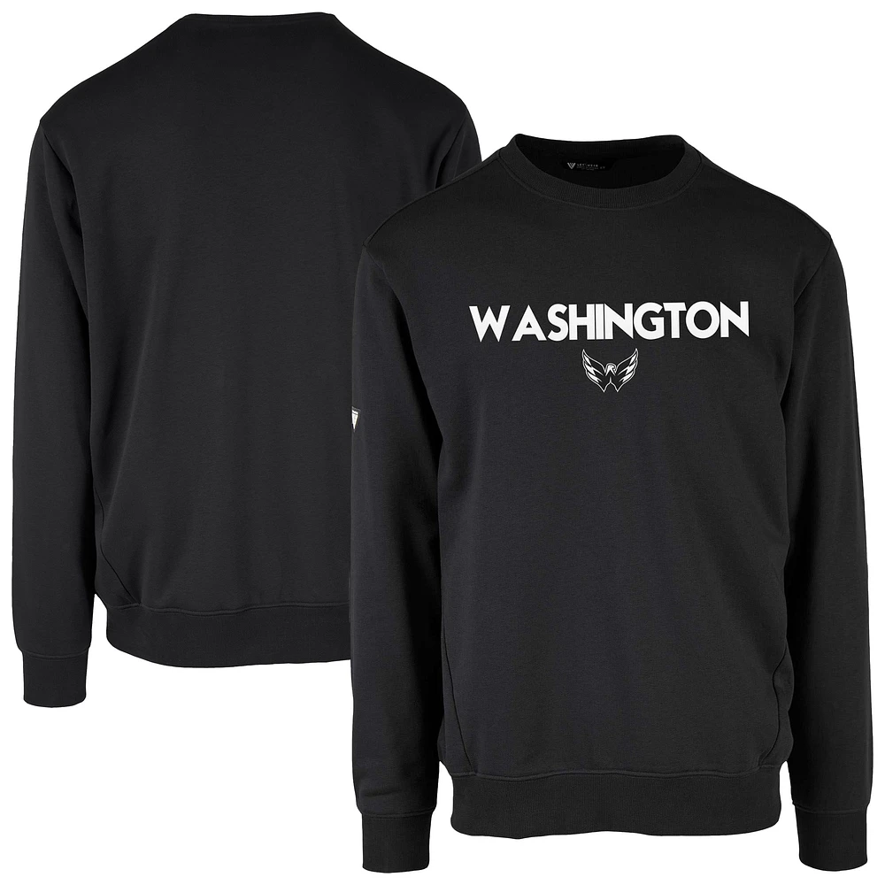 Men's Levelwear Black Washington Capitals Zane City Capsule Pullover Sweatshirt