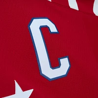 Men's Mitchell & Ness Alexander Ovechkin Red Washington Capitals  2015 Captain Patch Blue Line Player Jersey