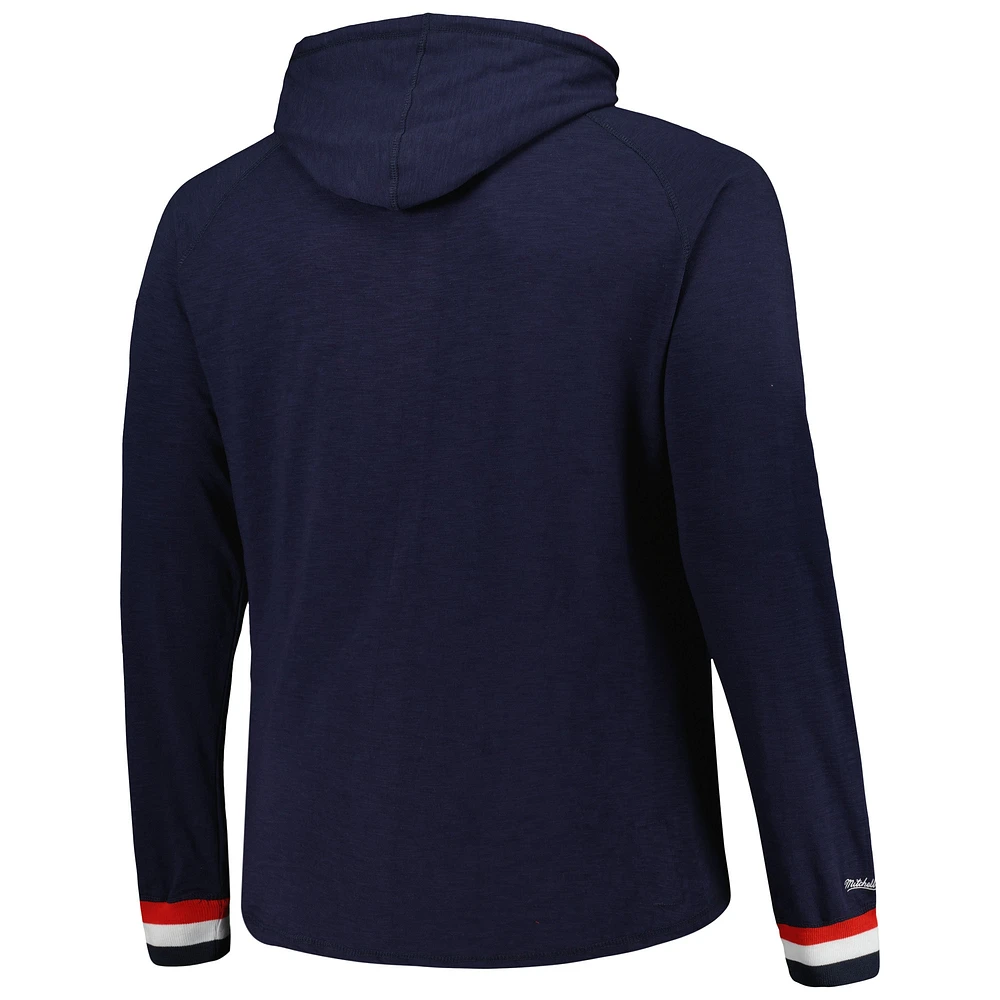 Men's Mitchell & Ness  Navy Washington Capitals Big Tall Legendary Raglan Pullover Hoodie