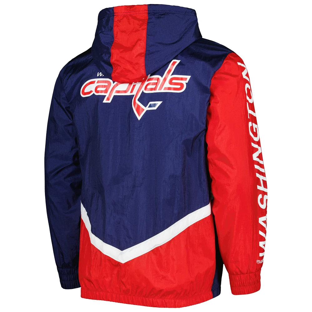 Men's Mitchell & Ness Navy Washington Capitals Undeniable Full-Zip Windbreaker