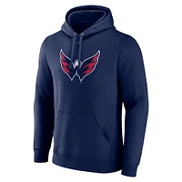 Men's Navy Washington Capitals Primary Logo Pullover Hoodie