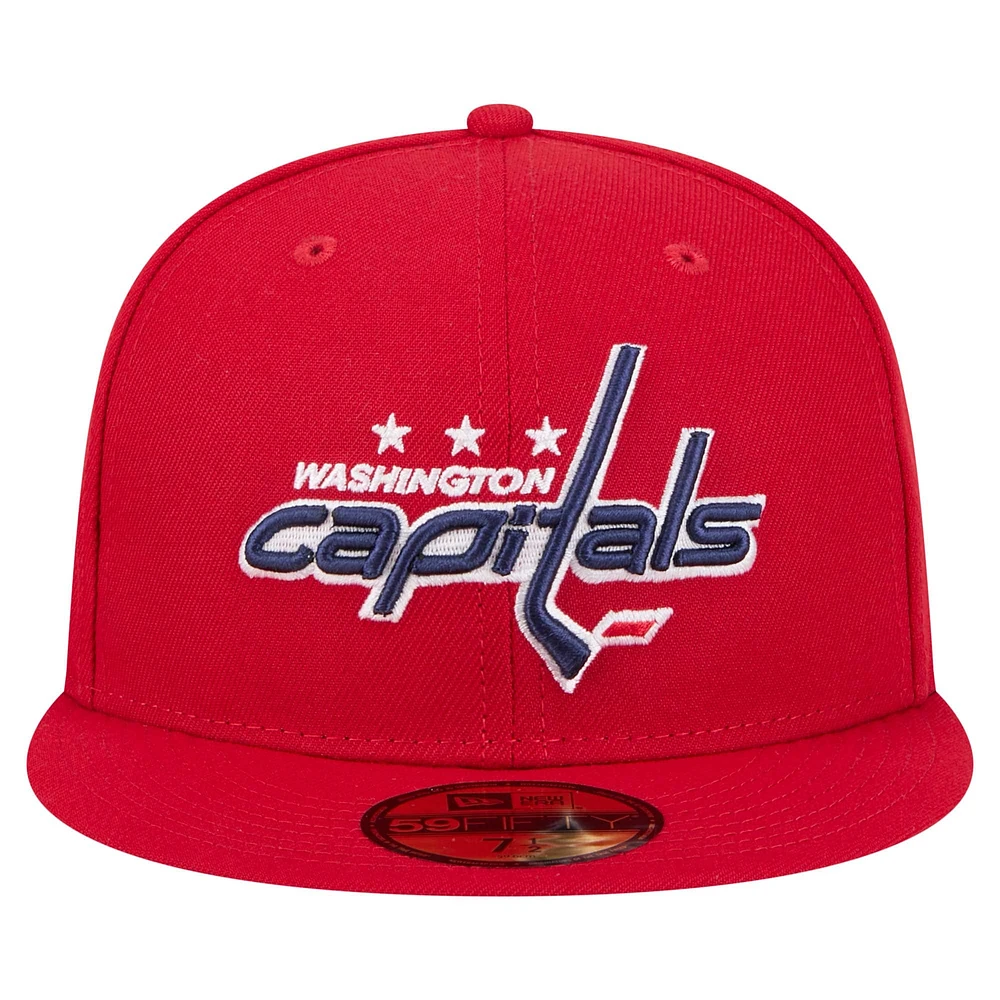Men's New Era Red Washington Capitals Core 59FIFTY Fitted Hat