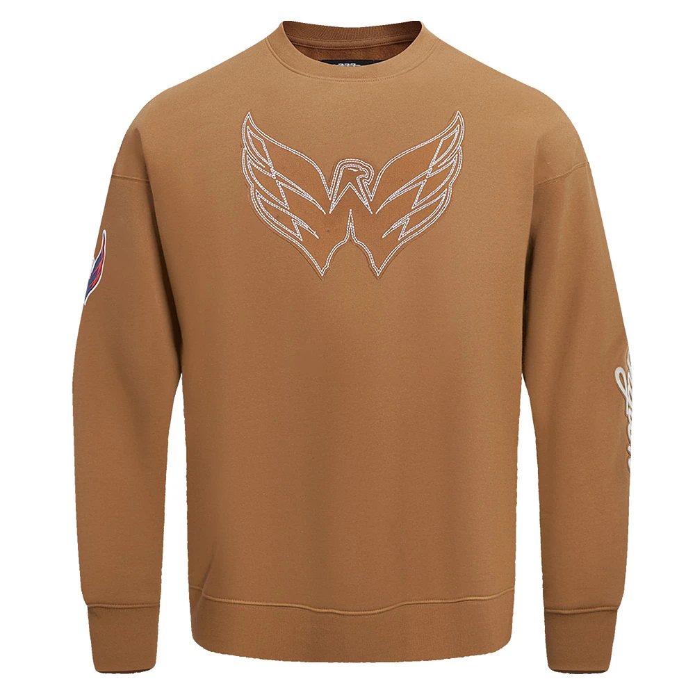 Men's Pro Standard  Brown Washington Capitals Paint the City Pullover Sweatshirt