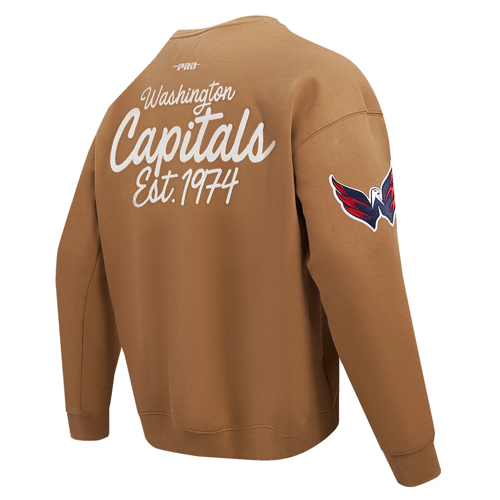 Men's Pro Standard  Brown Washington Capitals Paint the City Pullover Sweatshirt
