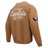 Men's Pro Standard  Brown Washington Capitals Paint the City Pullover Sweatshirt