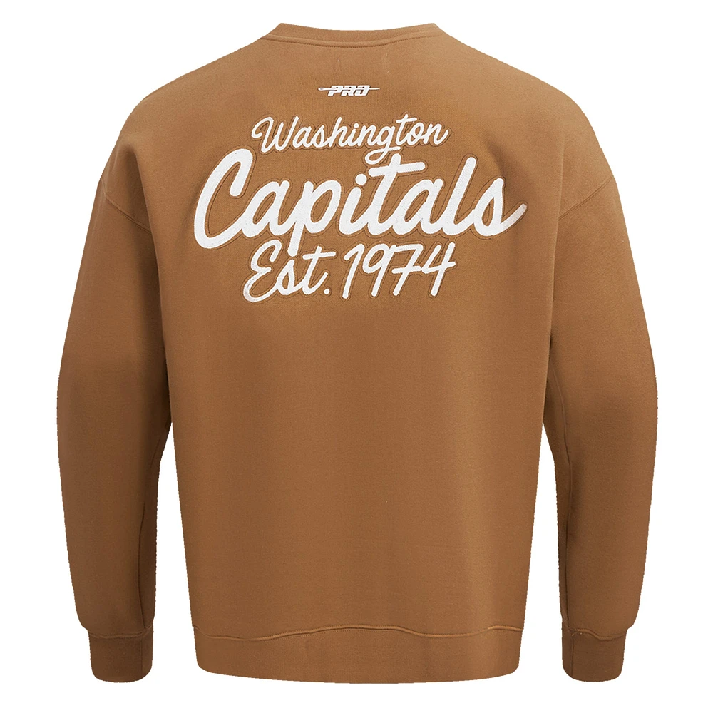 Men's Pro Standard  Brown Washington Capitals Paint the City Pullover Sweatshirt