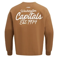 Men's Pro Standard  Brown Washington Capitals Paint the City Pullover Sweatshirt