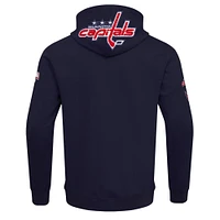 Men's Pro Standard Navy Washington Capitals Classic Chenille Full-Zip Hoodie Jacket