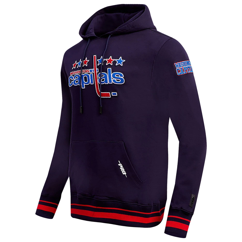 Men's Pro Standard Navy Washington Capitals Retro Classic Fleece Pullover Hoodie