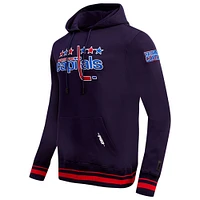 Men's Pro Standard Navy Washington Capitals Retro Classic Fleece Pullover Hoodie