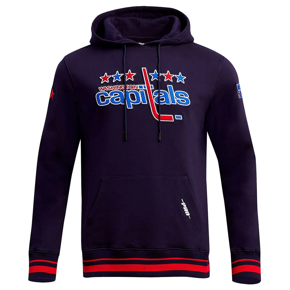 Men's Pro Standard Navy Washington Capitals Retro Classic Fleece Pullover Hoodie
