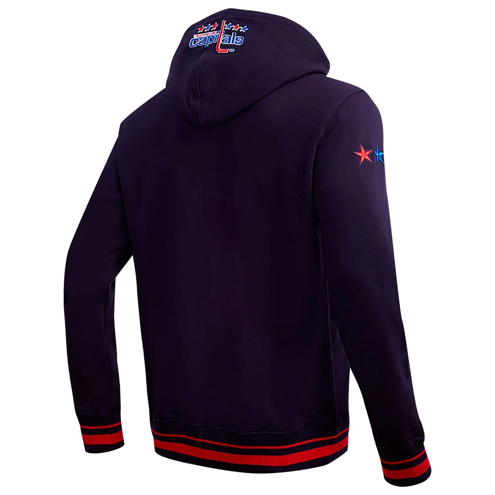 Men's Pro Standard Navy Washington Capitals Retro Classic Fleece Pullover Hoodie