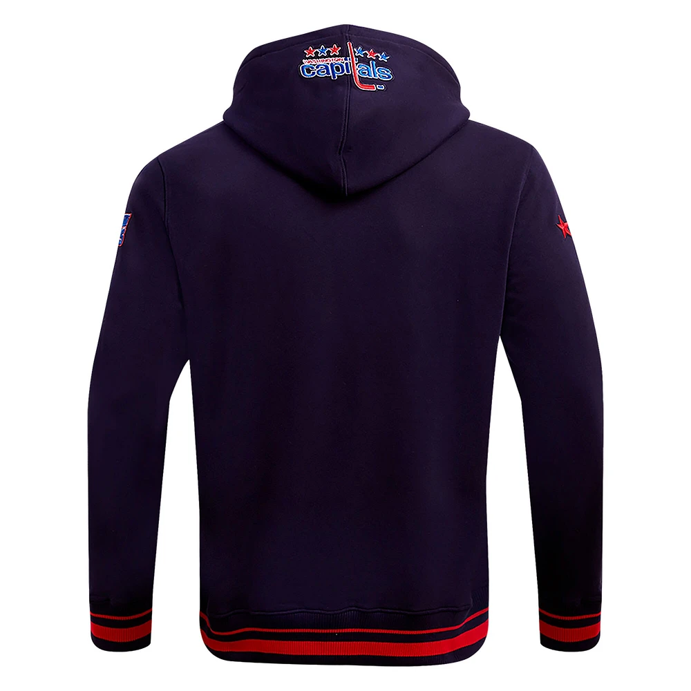 Men's Pro Standard Navy Washington Capitals Retro Classic Fleece Pullover Hoodie