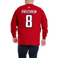 Men's Profile Alexander Ovechkin Red Washington Capitals Big & Tall Name Number Thermal Pullover Sweatshirt