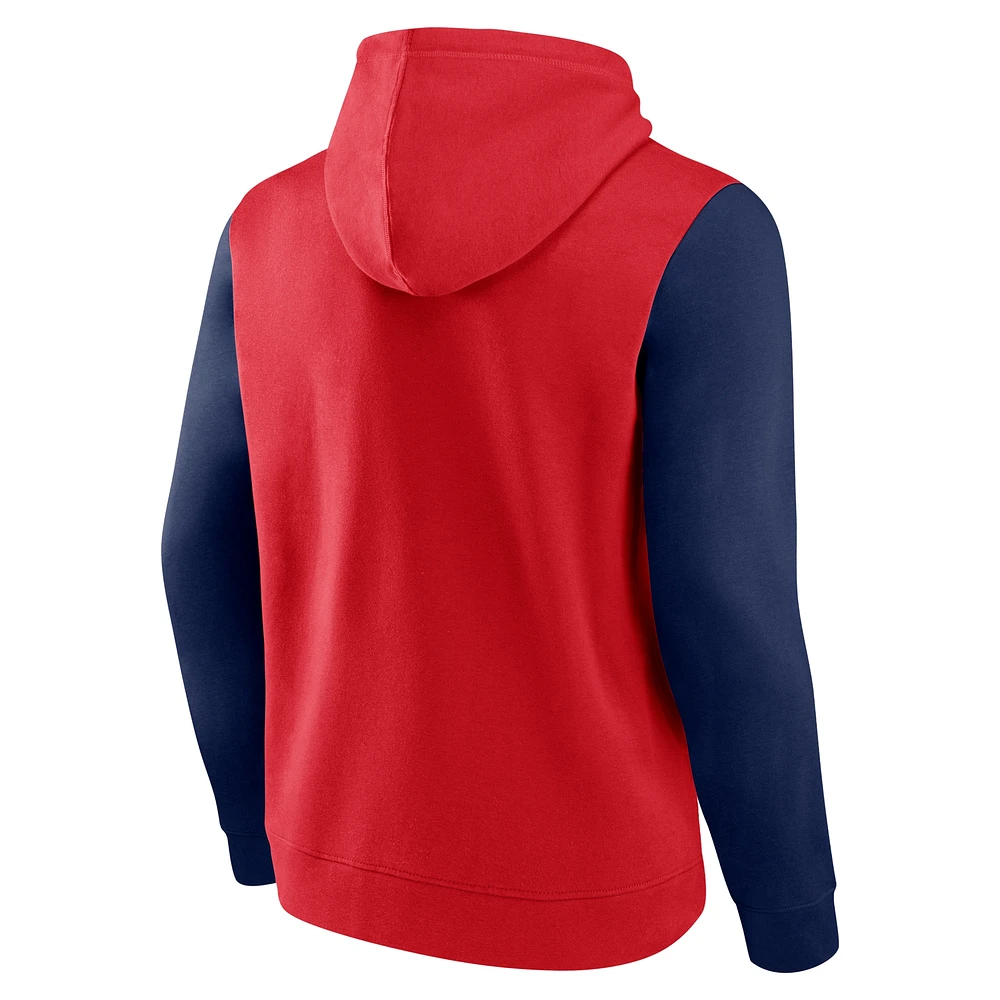 Men's Red Washington Capitals Deliver Fleece Pullover Hoodie