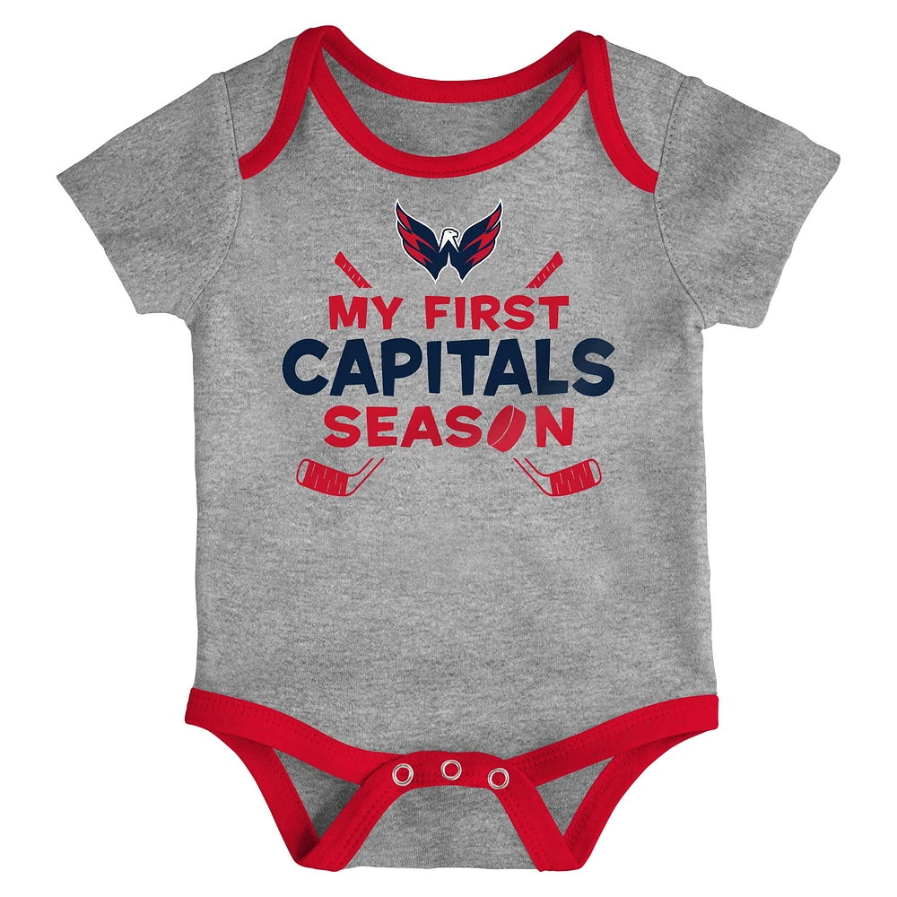 Newborn & Infant Washington Capitals Legend Three-Piece Bodysuit Set