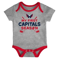 Newborn & Infant Washington Capitals Legend Three-Piece Bodysuit Set