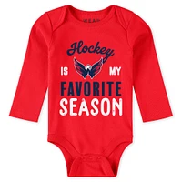 Newborn & Infant WEAR by Erin Andrews Washington Capitals Turn Me Around Bodysuits Pants 3-Piece Set