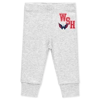 Newborn & Infant WEAR by Erin Andrews Washington Capitals Turn Me Around Bodysuits Pants 3-Piece Set
