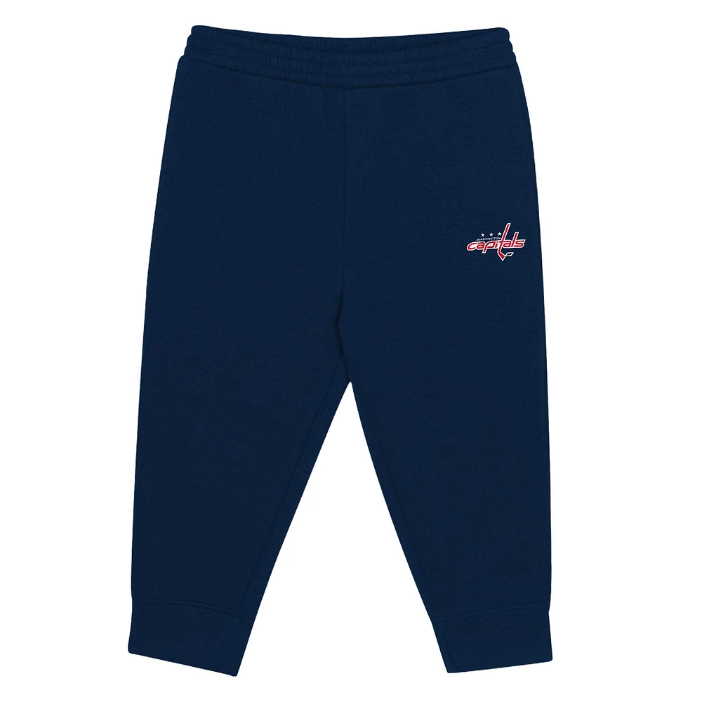 Toddler Navy/Red Washington Capitals Puck Hero Fleece Hoodie and Sweatpants Set