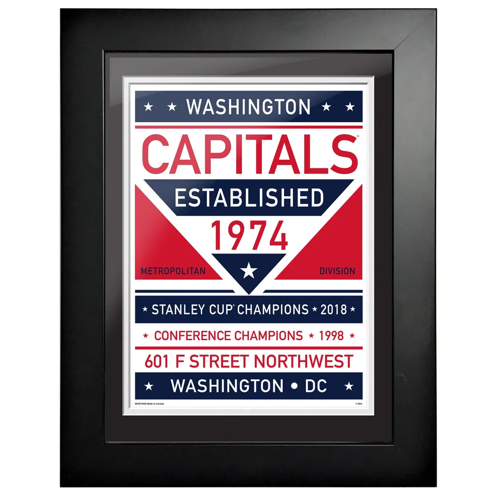 Capitales de Washington - Oeuvre encadrée bicolore 12'' x 16''