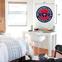 Washington Capitals - 36'' x 36'' Team Repositional Stripe Design Vinyl Wall Decal