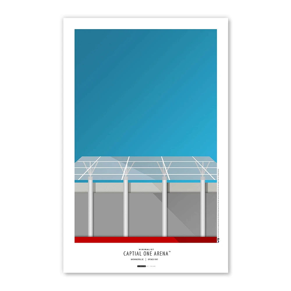 Washington Capitals Capital One Arena 11'' x 17 '' Minimalist Stadium Poster Impression artistique